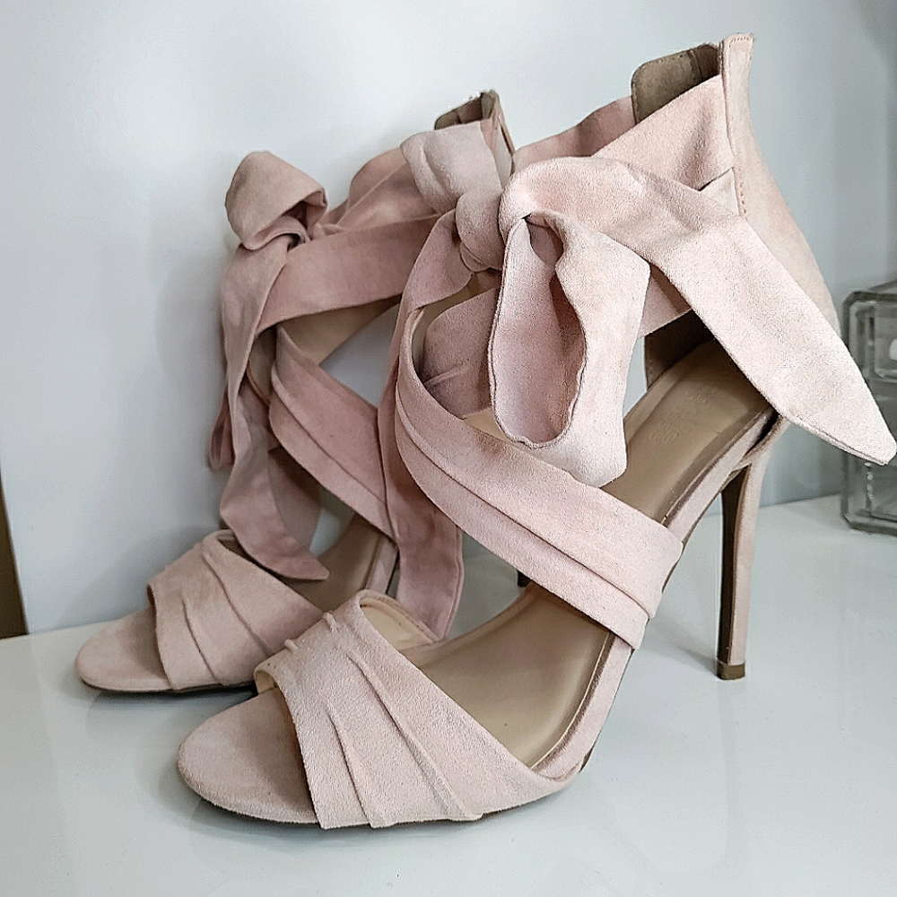 Blush Wrap Heels
